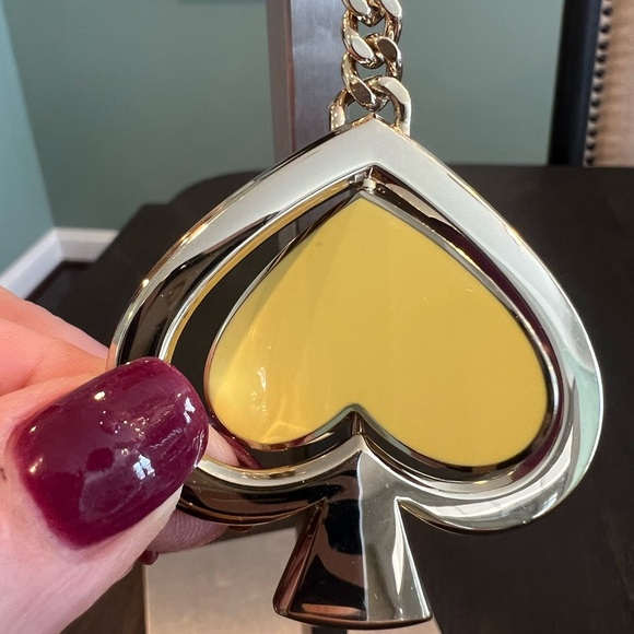 Kate Spade Rotating Heart Shaped Keychain - Picture 4 of 12